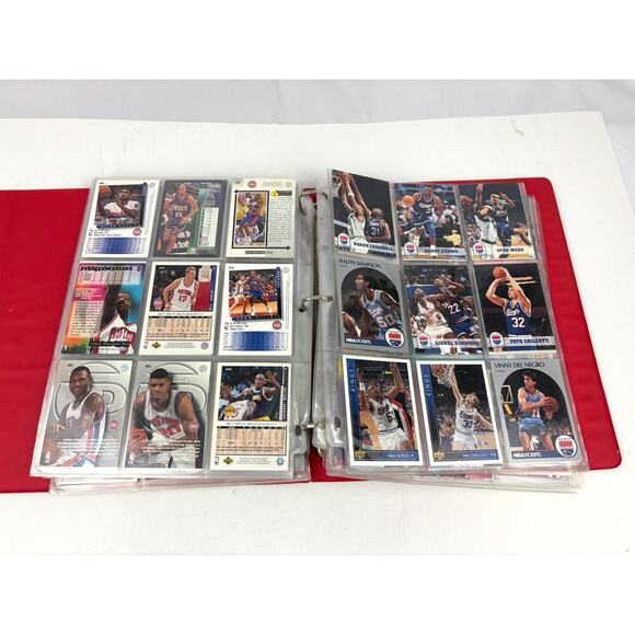 VTG NBA Hoops Basketball Collectors Album 225+ Cards 1990s - Picture 8 of 13